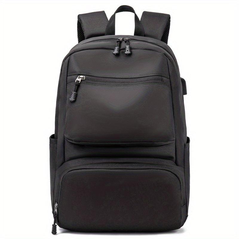 Men's Casual Large Capacity Backpack School Bag With USB Charging Port