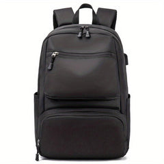 Men's Casual Large Capacity Backpack School Bag With USB Charging Port