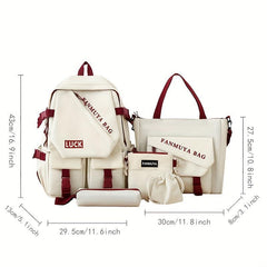 5pcs Backpack Crossbody Bag Handbag Set with Pen Bag