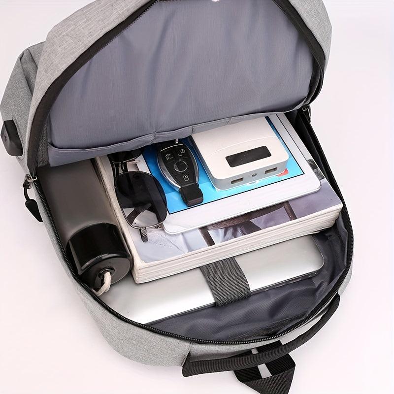Waterproof Laptop Backpack USB Charging Port Large Capacity Reflective Travel