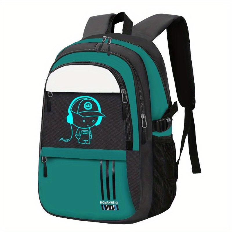 Astronaut Printed Backpack Large Capacity Schoolbag