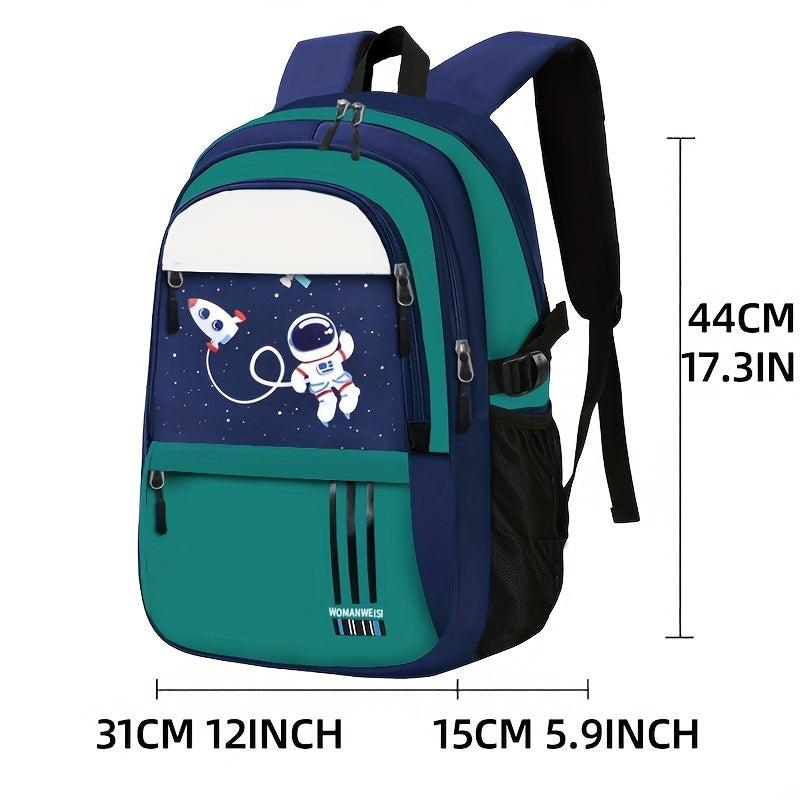 Astronaut Printed Backpack Large Capacity Schoolbag