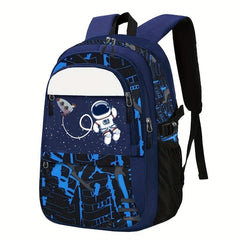 Astronaut Printed Backpack Large Capacity Schoolbag