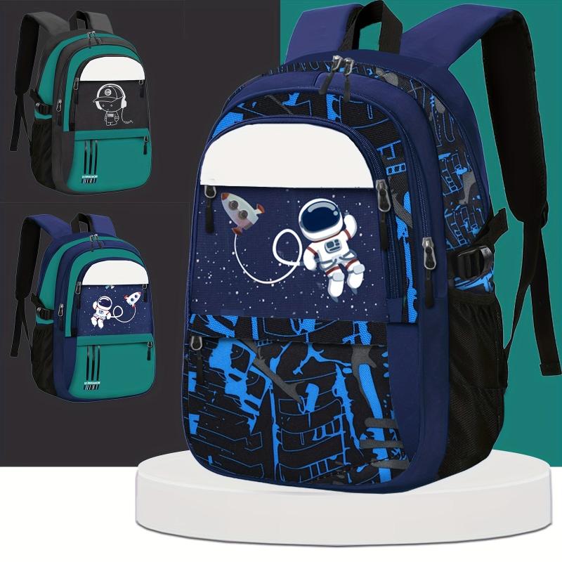 Astronaut Printed Backpack Large Capacity Schoolbag