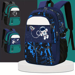 Astronaut Printed Backpack Large Capacity Schoolbag