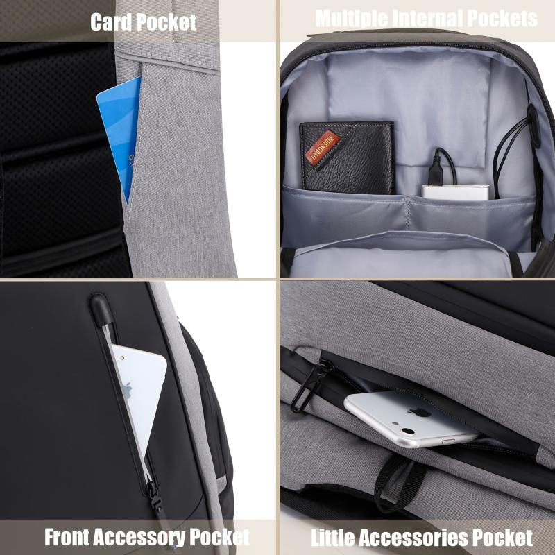 Casual Travel Backpack USB Charging Laptop Bag Water Resistant