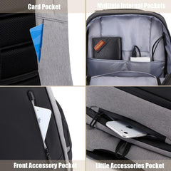 Casual Travel Backpack USB Charging Laptop Bag Water Resistant