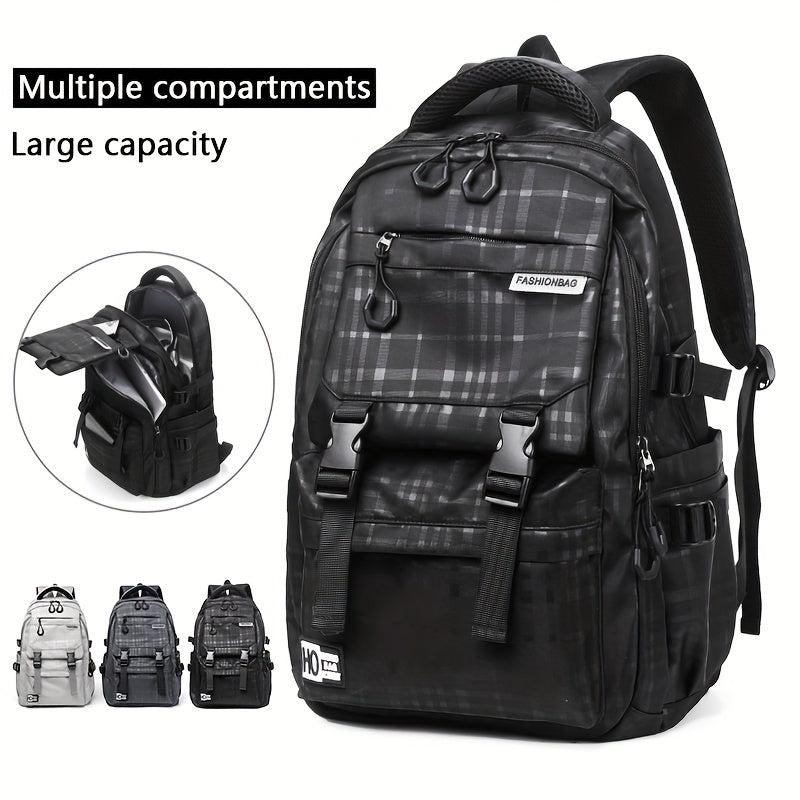 Large Capacity Men's Travel Backpack for Work & School with Computer Compartment