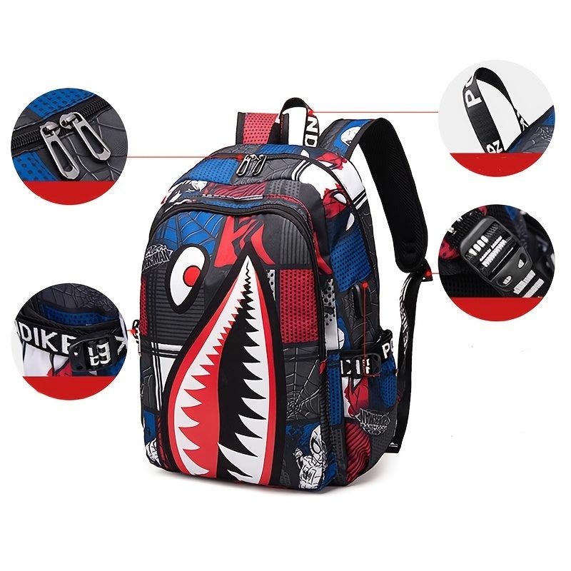 MezyTicky Waterproof Shark Backpack for Teenagers
