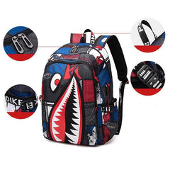 MezyTicky Waterproof Shark Backpack for Teenagers