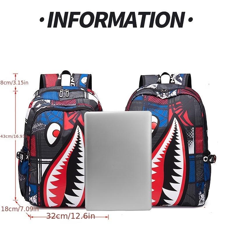 MezyTicky Waterproof Shark Backpack for Teenagers