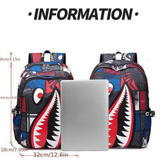 MezyTicky Waterproof Shark Backpack for Teenagers