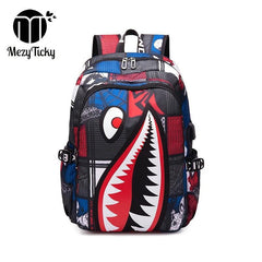 MezyTicky Waterproof Shark Backpack for Teenagers