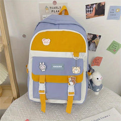 Casual Large Capacity Block Backpack Travel School Bag