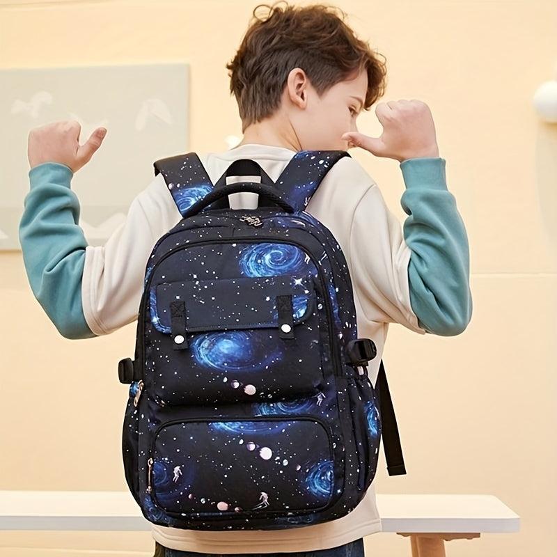 3pcs Starry Sky Space Pattern Backpack Set