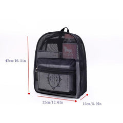 Heavy Duty Mesh Backpack Semi Transparent Mesh School Bag
