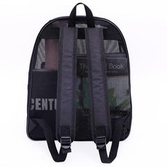 Heavy Duty Mesh Backpack Semi Transparent Mesh School Bag