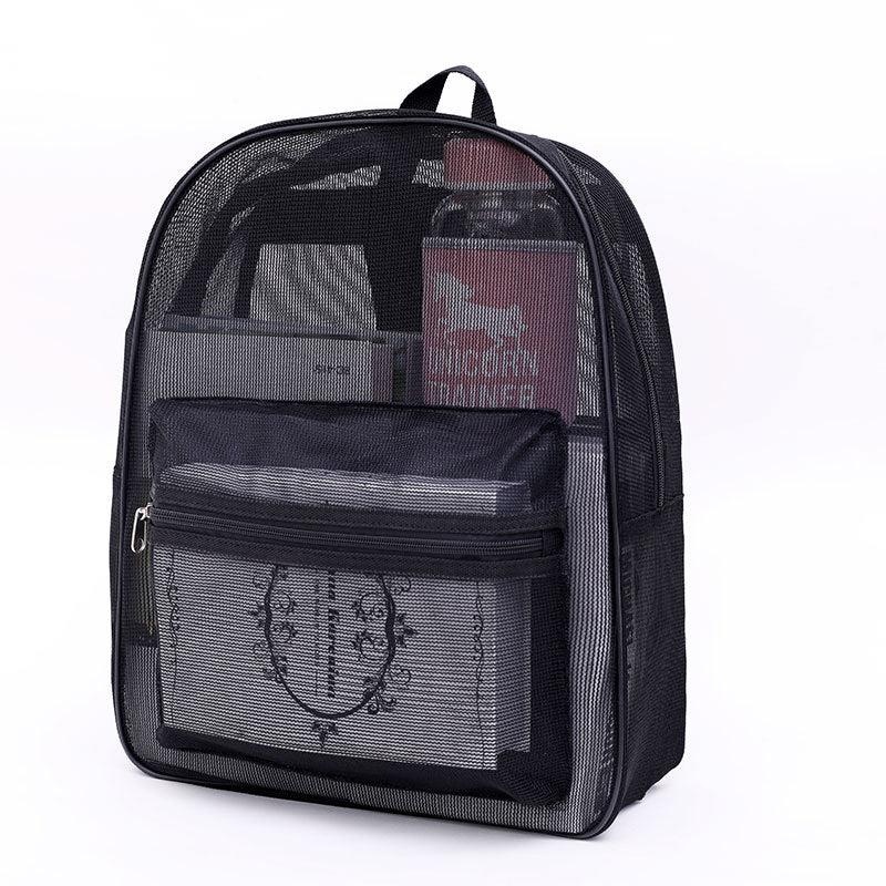 Heavy Duty Mesh Backpack Semi Transparent Mesh School Bag