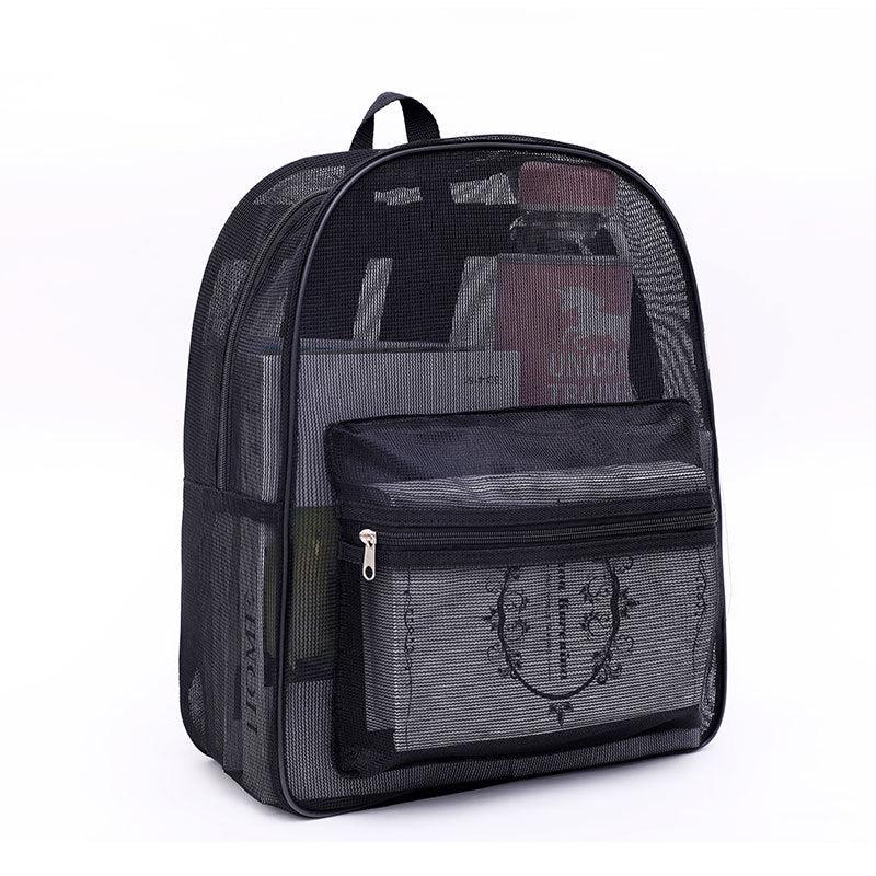 Heavy Duty Mesh Backpack Semi Transparent Mesh School Bag