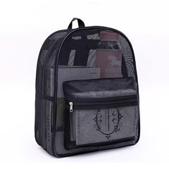 Heavy Duty Mesh Backpack Semi Transparent Mesh School Bag