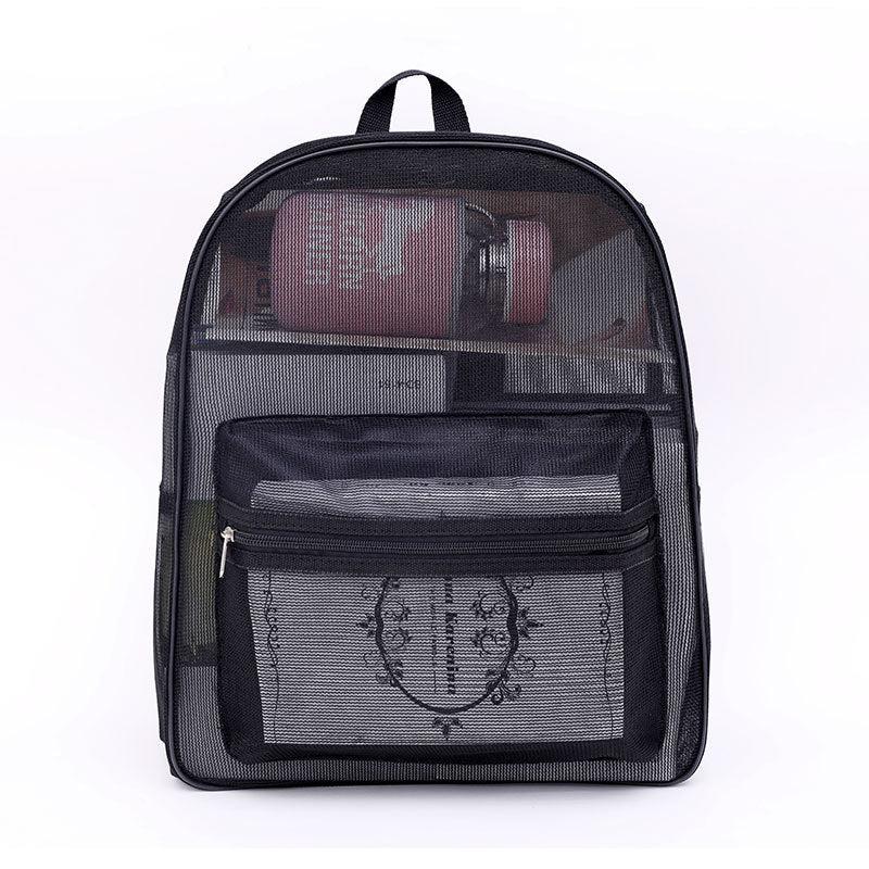 Heavy Duty Mesh Backpack Semi Transparent Mesh School Bag