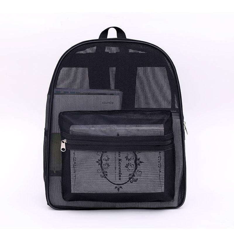 Heavy Duty Mesh Backpack Semi Transparent Mesh School Bag