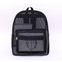 Heavy Duty Mesh Backpack Semi Transparent Mesh School Bag
