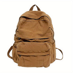 Large Capacity Canvas Backpack Vintage Distressed Shoulder Bag