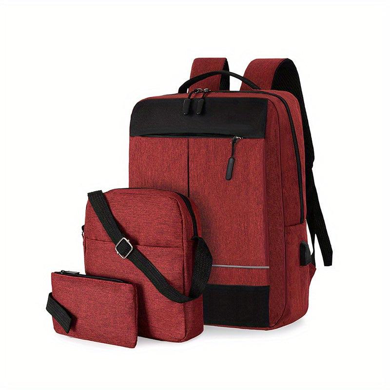 Men's Casual Business Backpack Set