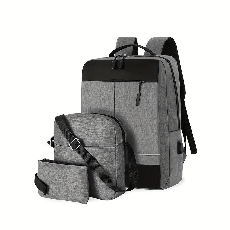 Men's Casual Business Backpack Set