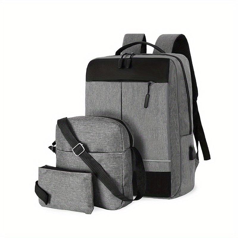 Men's Casual Business Backpack Set
