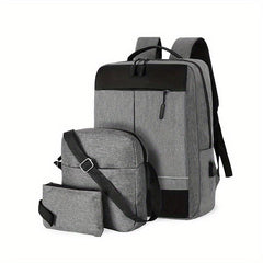 Men's Casual Business Backpack Set