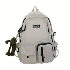 Kids School Backpack with Frog Pendant High School Middle School Backpack
