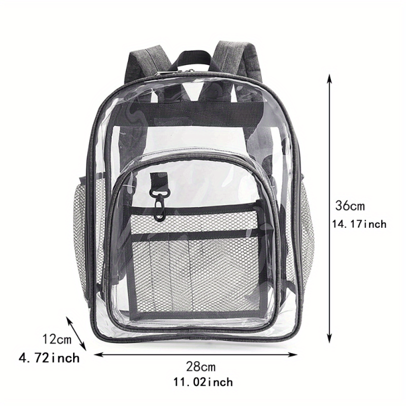 Transparent PVC Backpack Outdoor Sport Large Capacity Bag