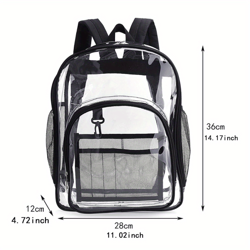 Transparent PVC Backpack Outdoor Sport Large Capacity Bag