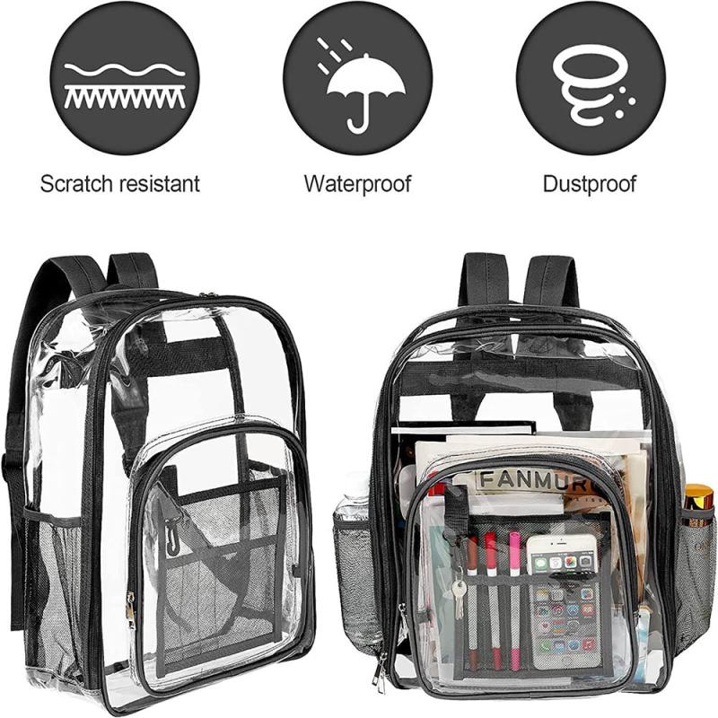Transparent PVC Backpack Outdoor Sport Large Capacity Bag