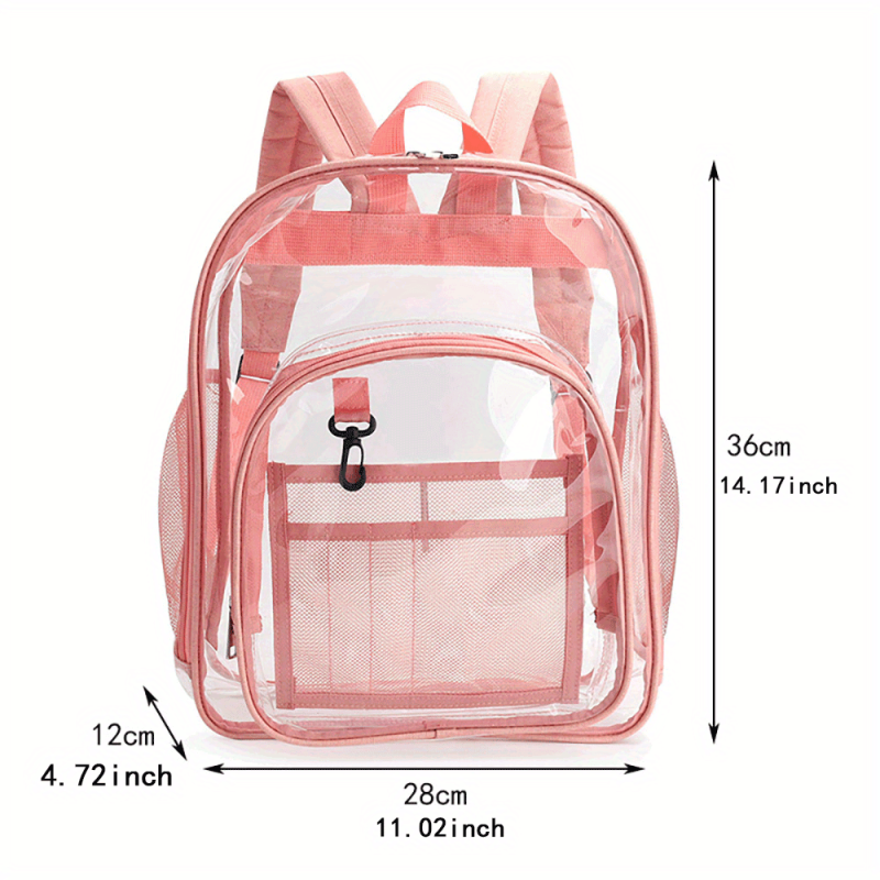 Transparent PVC Backpack Outdoor Sport Large Capacity Bag