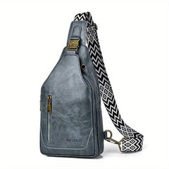 Large Capacity Waterproof PU Leather Chest Bag With Quick Buckle