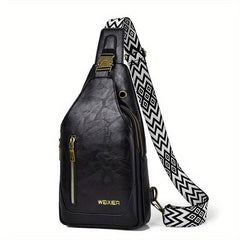 Large Capacity Waterproof PU Leather Chest Bag With Quick Buckle