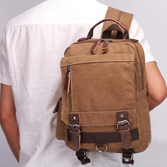Canvas Messenger Bag Shoulder Sling Backpack Travel Backpack