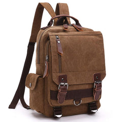 Canvas Messenger Bag Shoulder Sling Backpack Travel Backpack