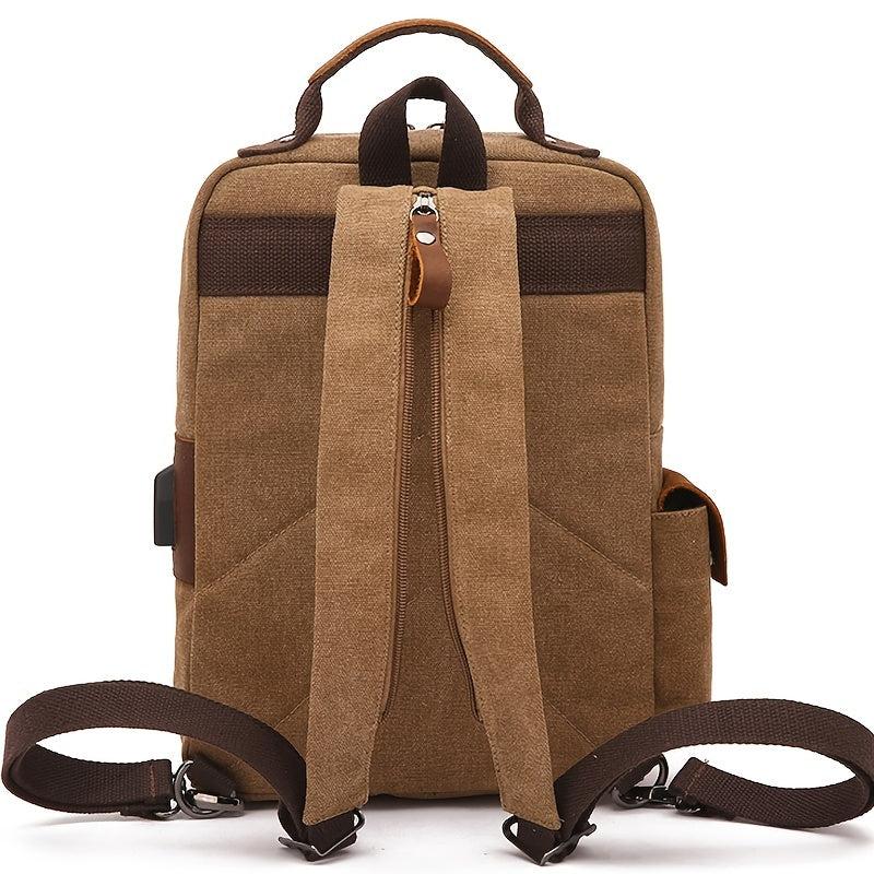 Canvas Messenger Bag Shoulder Sling Backpack Travel Backpack