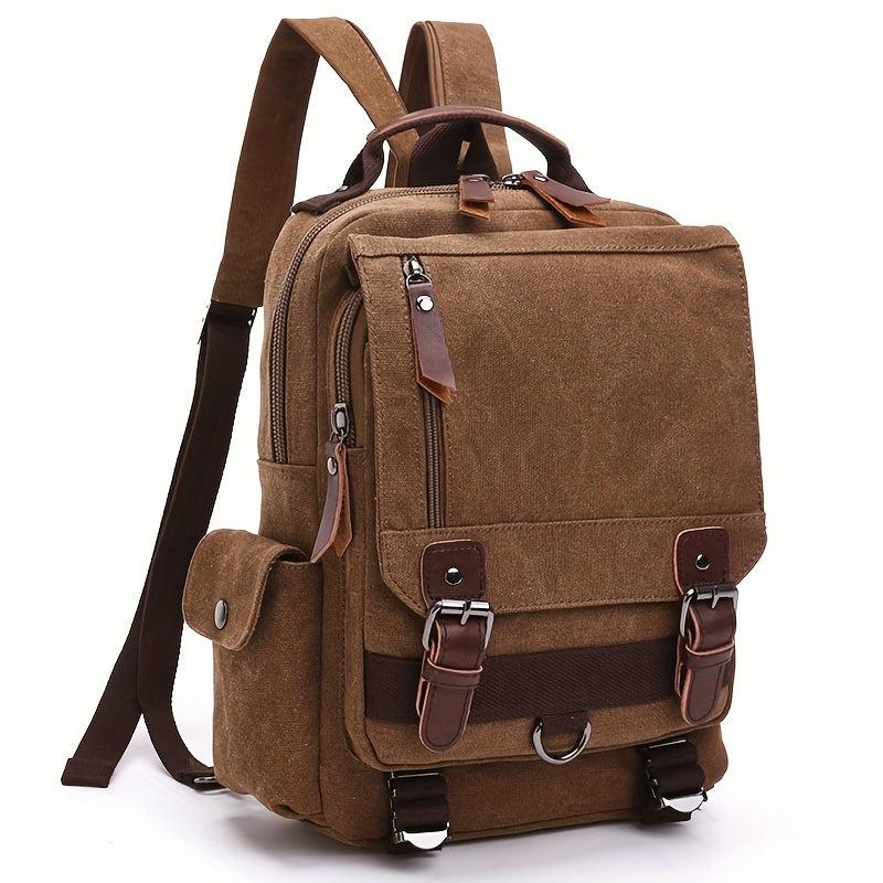 Canvas Messenger Bag Shoulder Sling Backpack Travel Backpack