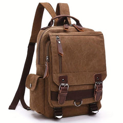 Canvas Messenger Bag Shoulder Sling Backpack Travel Backpack