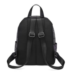 Luminous Geometric Backpack Holographic Reflective Bag