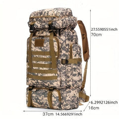 Large Capacity Camo Backpack for Outdoor Sports and Travel