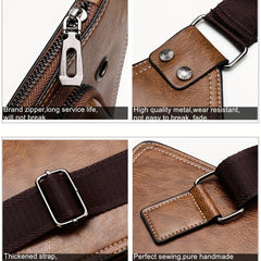 Casual PU Leather Shoulder Bag Small Chest Bag Crossbody Bag
