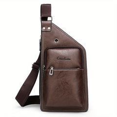 Casual PU Leather Shoulder Bag Small Chest Bag Crossbody Bag