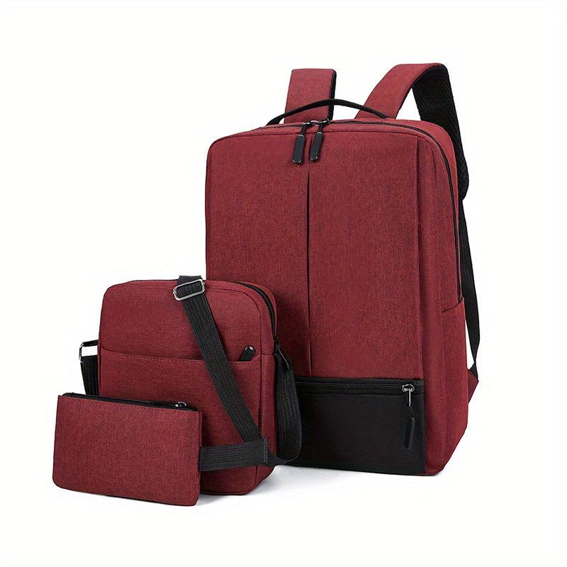 Men's Large Capacity Laptop Backpack Set