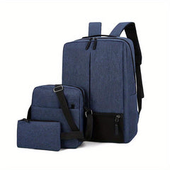 Men's Large Capacity Laptop Backpack Set